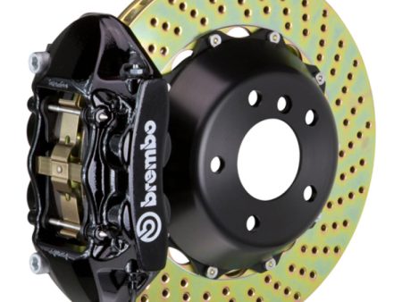 Brembo 15-17 F150 2WD 4WD (Excl. Raptor) Rear GT BBK 4 Piston Cast 380x28 2pc Rotor Drilled-Black For Cheap