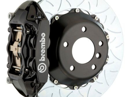 Brembo 04-11 612 Scaglietti Rear GT BBK 4 Piston Cast 380x28 2pc Rotor Slotted Type-3-Black For Cheap