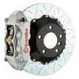 Brembo 06-13 S63 AMG (W216) Rear GT BBK 4 Piston Cast 380x28 2pc Rotor Slotted Type3-Silver on Sale