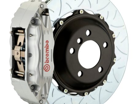 Brembo 08-14 WRX 15-21 WRX Front GT BBK 6 Piston Cast 355x32 2pc Rotor Slotted Type3-Silver Sale