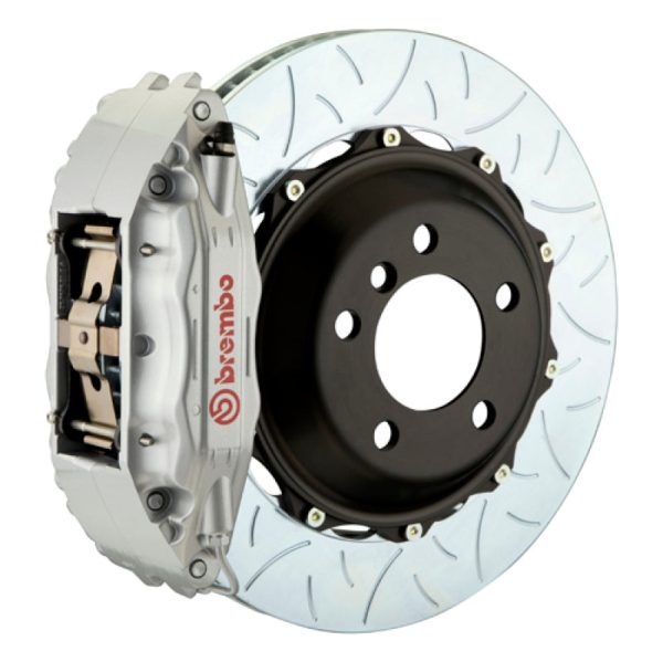 Brembo 08-14 WRX 15-21 WRX Front GT BBK 6 Piston Cast 355x32 2pc Rotor Slotted Type3-Silver Sale