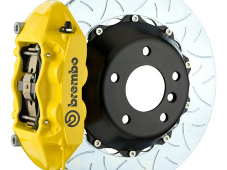 Brembo 05-08 LR3 05-13 Range Rover Sport Rr GT BBK 4Pist Cast 380x28 2pc Rotor Slotted Type3-Yellow Sale