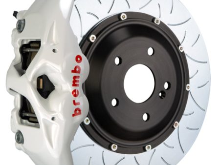 Brembo 11-18 Cayenne S GTS Rear GT BBK 4 Piston Cast 380x28 2pc Rotor Slotted Type3- White Online