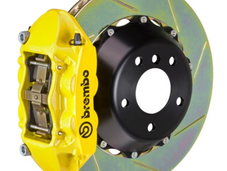 Brembo 12-21 Grand Cherokee SRT8 Rr GT BBK 4Pist Cast 380x28 2pc Rotor Slotted Type1-Yellow Online Hot Sale