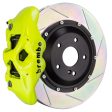 Brembo 08-15 Land Cruiser LX570 Rr GT BBK 4 Pist Cast 380x28 2pc Rotor Slotted Type1 - Fluo. Yellow Hot on Sale