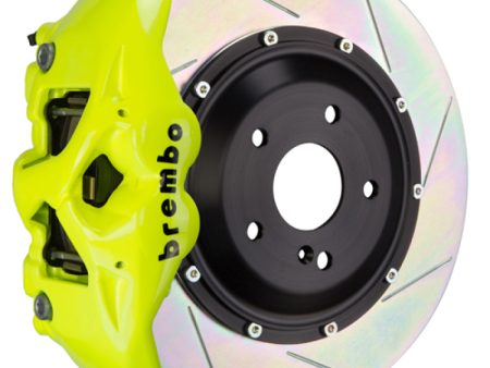 Brembo 08-15 Land Cruiser LX570 Rr GT BBK 4 Pist Cast 380x28 2pc Rotor Slotted Type1 - Fluo. Yellow Hot on Sale