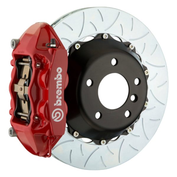 Brembo 06-13 Corvette Z06 Excl CC Brakes Rr GT BBK 4Pist Cast 380x28 2pc Rotor Slot Type3-Red Online now