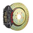 Brembo 10-15 Camaro V6 Rear GTS BBK 4 Piston Cast 365x28 1pc Rotor Drilled-Black HA Online Sale