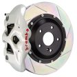 Brembo 11-18 Cayenne S GTS Rear GT BBK 4 Piston Cast 380x28 2pc Rotor Slotted Type1-White Hot on Sale