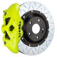 Brembo 08-15 Land Cruiser LX570 Rr GT BBK 4 Pist Cast 380x28 2pc Rotor Slotted Type3- Fluo. Yellow Cheap