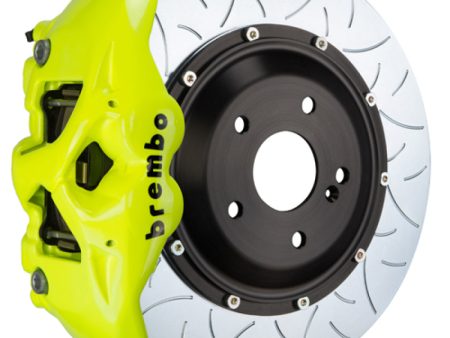 Brembo 08-15 Land Cruiser LX570 Rr GT BBK 4 Pist Cast 380x28 2pc Rotor Slotted Type3- Fluo. Yellow Cheap