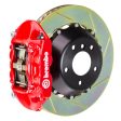 Brembo 06-09 997.1 GT3 Rear GT BBK 4 Piston Cast 380x28 2pc Rotor Slotted Type1-Red Supply