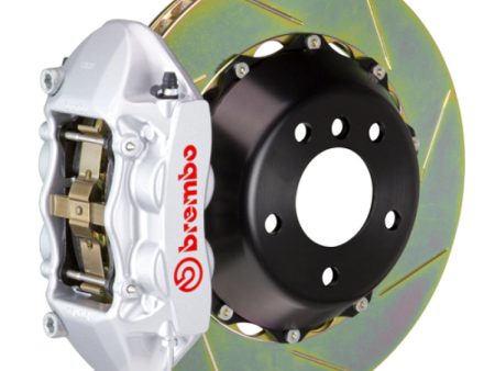 Brembo 12-16 991.1 C2 Rear GT BBK 4 Piston Cast 380x28 2pc Rotor Slotted Type1-Silver For Sale