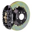 Brembo 05-13 Range Rover Sport Rear GT BBK 4 Piston Cast 380x28 2pc Rotor Slotted Type1-Black on Sale