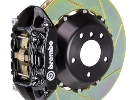 Brembo 05-13 Range Rover Sport Rear GT BBK 4 Piston Cast 380x28 2pc Rotor Slotted Type1-Black on Sale