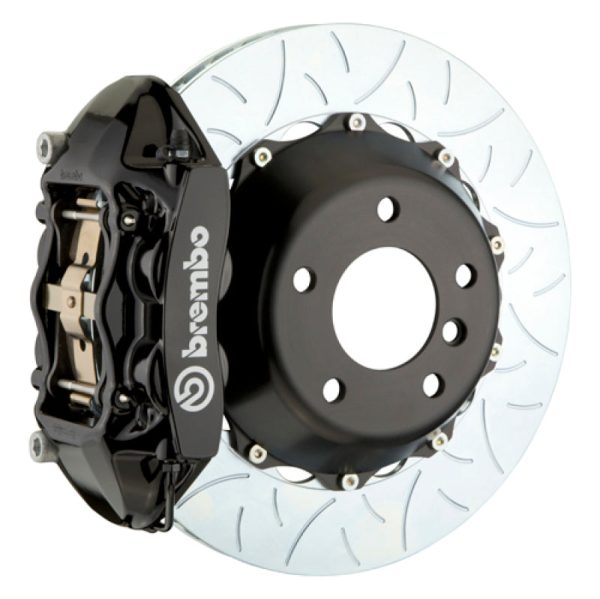 Brembo 11-19 GranTurismo Stradale Rear GT BBK 4 Piston Cast 380x28 2pc Rotor Slotted Type3-Black Online now