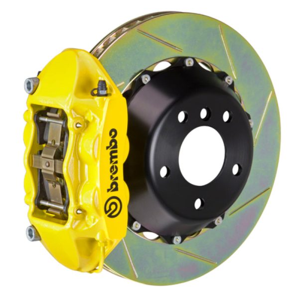 Brembo 12-16 991.1 C2S (PCCB Equipped) Rr GT BBK 4Pist Cast 380x28 2pc Rotor Slotted Type1-Yellow Online Hot Sale