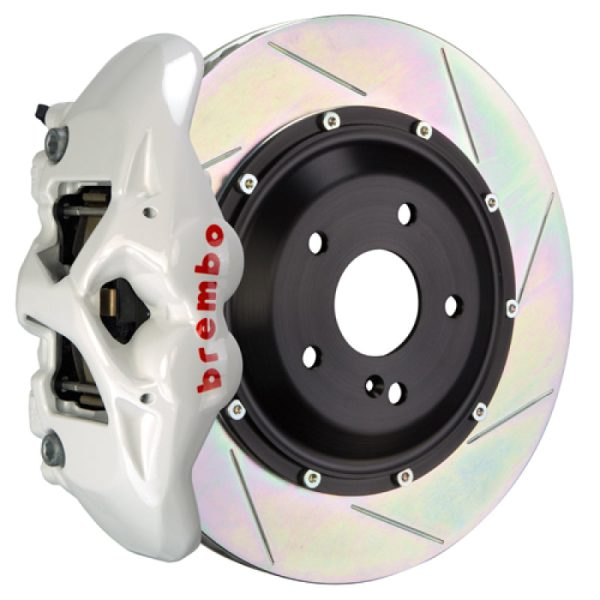 Brembo 09-16 Panamera S 4S Turbo Rear GT BBK 4 Piston Cast 380x28 2pc Rotor Slotted Type1-White Discount