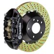 Brembo 11-18 Cayenne Turbo Rear GT BBK 4 Piston Cast 380x28 2pc Rotor Drilled-Black Fashion