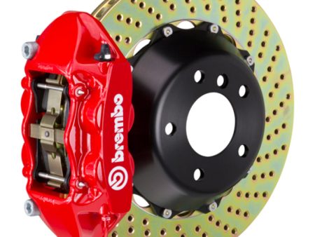 Brembo 15-17 F150 2WD 4WD (Excl. Raptor) Rear GT BBK 4 Piston Cast 380x28 2pc Rotor Drilled-Red Sale