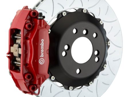 Brembo 06-13 Corvette Z06 Excl CC Brakes Rr GT BBK 4Pist Cast 345x28 2pc Rotor Slot Type3-Red Fashion