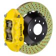 Brembo 12-16 991.1 C2 Rear GT BBK 4 Piston Cast 380x28 2pc Rotor Drilled-Yellow Fashion