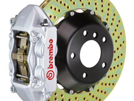 Brembo 11-12 1M Rear GT BBK 4 Piston Cast 380x28 2pc Rotor Drilled-Silver For Discount