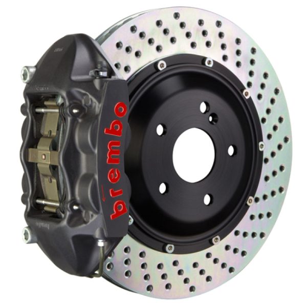 Brembo 06-12 325i (Excl. xDrive) Rear GTS BBK 4 Piston Cast 345x28 2pc Rotor Drilled-Black HA Online now