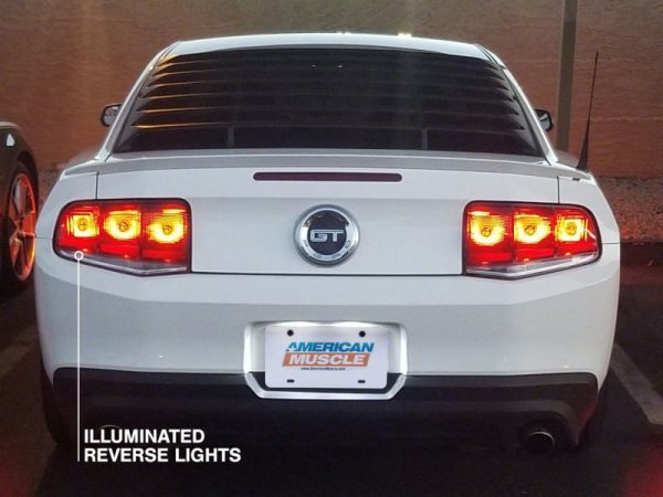 Raxiom 10-12 Ford Mustang Aero Tail Lights- Blk Housing (Smoked Lens) For Cheap