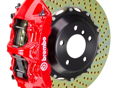 Brembo 05-11 997 C2S 997 C2 GTS Front GT BBK 6 Piston Cast 380x32 2pc Rotor Drilled-Red Online Hot Sale