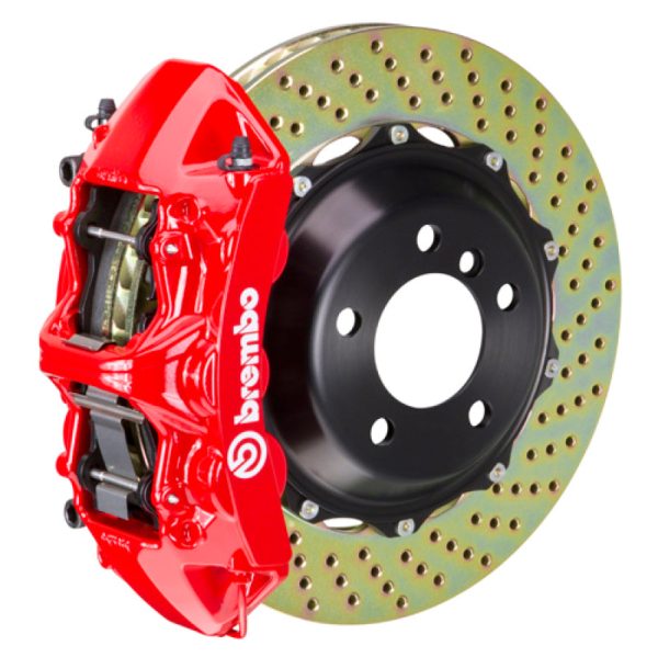 Brembo 05-11 997 C2S 997 C2 GTS Front GT BBK 6 Piston Cast 380x32 2pc Rotor Drilled-Red Online Hot Sale