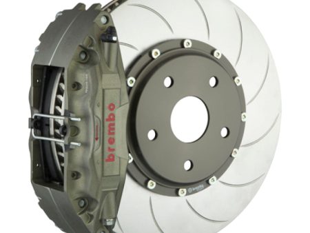 Brembo 08-15 Lancer Evo X PISTA Front Race BBK 4 Piston Cast 2pc 328 x35x6 4a 2pc Rotor T5-Clear HA For Sale