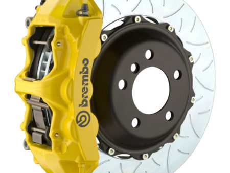 Brembo 10-16 E550 Sedan Fr GT BBK 6Pis Cast 380x34 2pc Rotor Slotted Type3-Yellow Online Sale