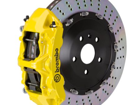 Brembo 14+ Ghibli S Ghibli S-Q4 Front GT BBK 6 Piston Cast 405x34 2pc Rotor Drilled- Yellow Cheap