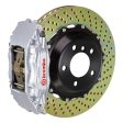 Brembo 07-15 TT 3.2L 09-15 TTS Front GT BBK 6 Piston Cast 355x32 2pc Rotor Drilled-Silver For Cheap