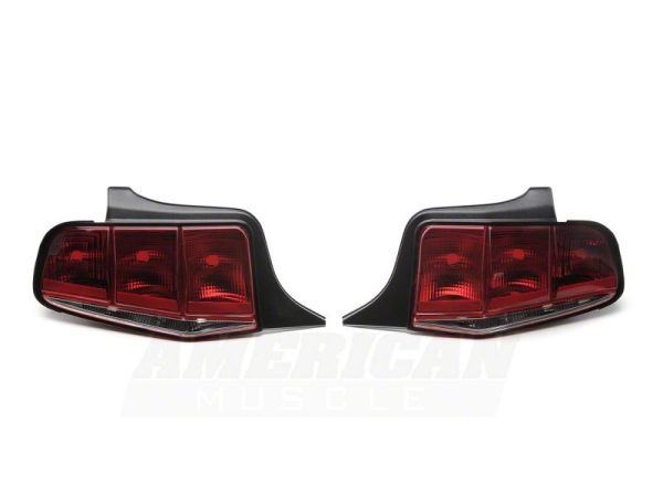 Raxiom 10-12 Ford Mustang Aero Tail Lights- Blk Housing (Smoked Lens) For Cheap