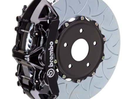 Brembo 12-13 Golf R (Mk6) Front GTS BBK 6 Piston Cast 350x34 2pc Rotor Slotted Type-3-Black HA Hot on Sale