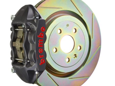 Brembo 10-15 Camaro V6 Rear GTS BBK 4 Piston Cast 365x28 1pc Rotor Slotted Type-1-Black HA Discount