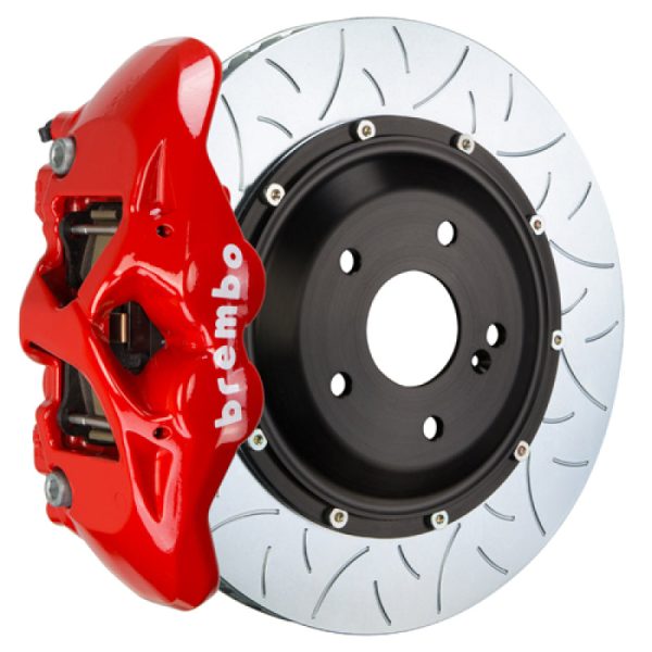 Brembo 08-13 BMW M3 (E90 E92 E93) Rear GT BBK 4 Piston Cast 380x28 2pc Rotor Slotted Type-3-Red Fashion