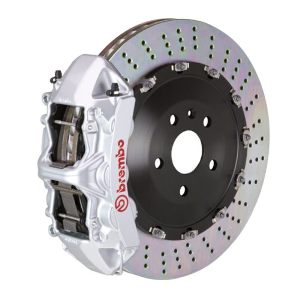 Brembo 12-15 ML350 Front GT BBK 6 Piston Cast 405x34 2pc Rotor Drilled-Silver Online Hot Sale