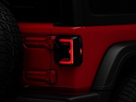 Raxiom 18-23 Jeep Wrangler JL Axial Series LED Tail Lights- Blk Housing (Smoked Lens) Sale